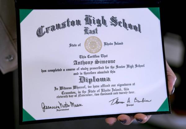 The diploma. 