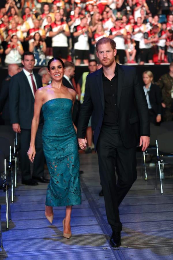 Prince Harry, Duke of Sussex, and Meghan, Duchess of Sussex attend the closing ceremony of the Invictus Games Düsseldorf 2023.