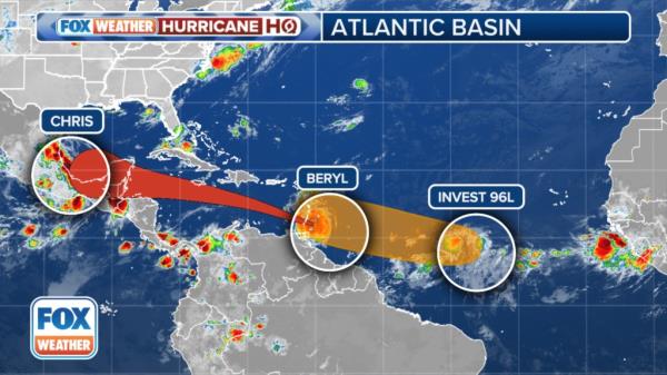 The tropical weather outlook for the Atlantic Basin.