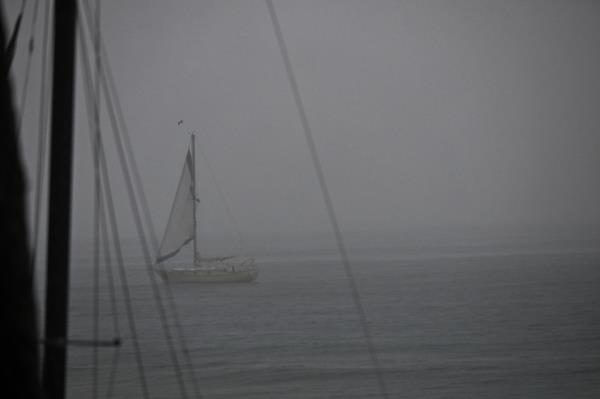 A boat seen in Bridgetown, Barbados as Hurricane Beryl passes closer to the island on July 1, 2024.