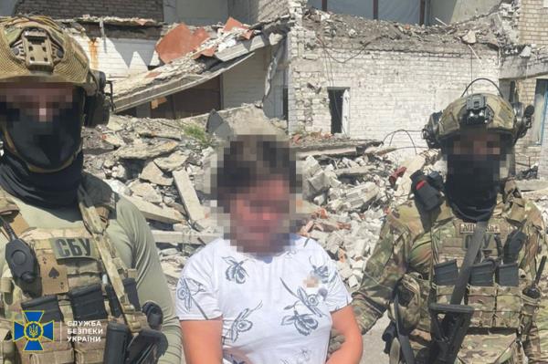 Woman accused of spying for Russia seen during her arrest in Ukraine 