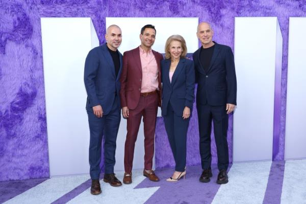Chris McCarthy, George Cheeks, Shari Redstone, and Brian Robbins posing at the premiere of Paramount's 'If' in New York City