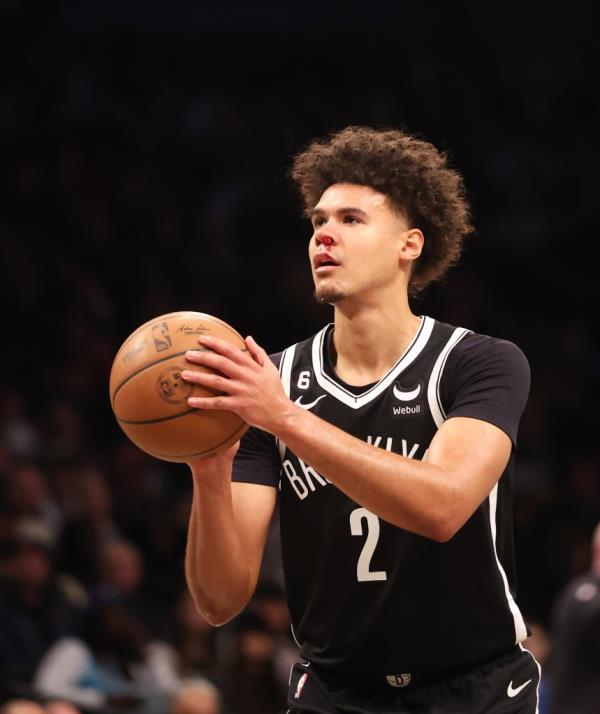 Cam Johnson is day-to-day for the Nets due to a left calf contusion.