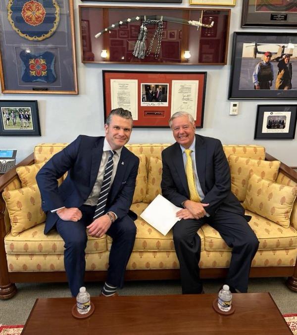 Pete Hegseth and Lindsey Graham