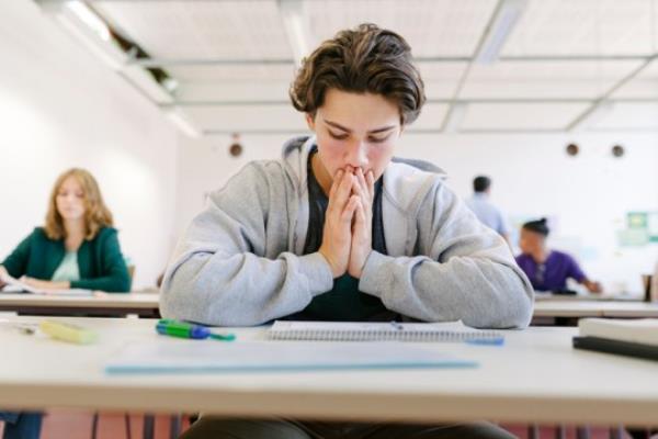 Student sitting exam