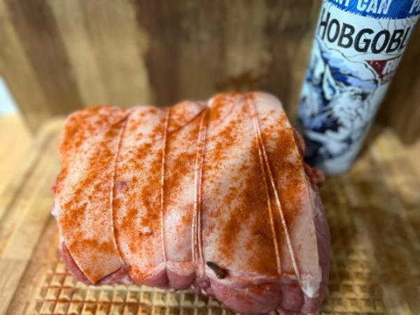 A bo<em></em>neless shoulder of pork. 