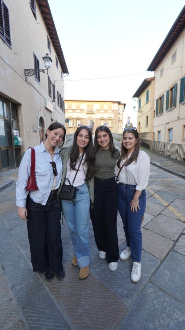 The Shapiro sisters in Italy, Julia (21 yrs.), Carly (28 yrs.), Madison (29 yrs.), and Sara (32 yrs.) 