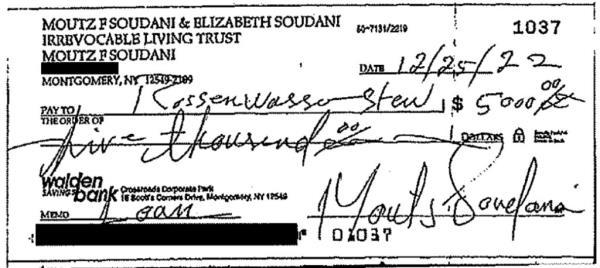 Bribe payment to former prosecutor.