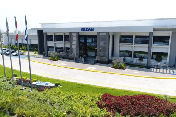 Outside of corporate Gildan building in Honduras.