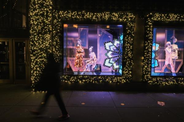 Saks Fifth Avenue  holiday windows in Manhattan.  