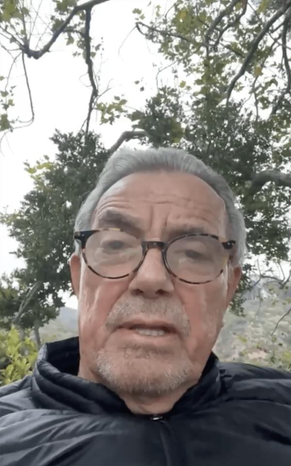 Eric Braeden revealed in a Facebook Live video on Aug. 13 he was cancer-free.