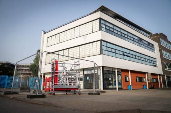 General view of Park View School in London, which has been affected with RAAC