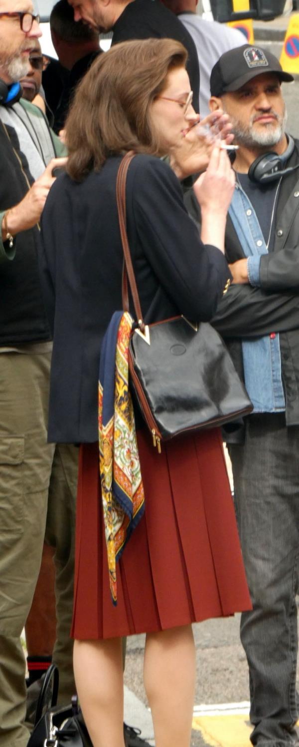 Sophie Turner filming Joan