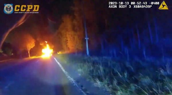 Georgia cop's fiery rescue.