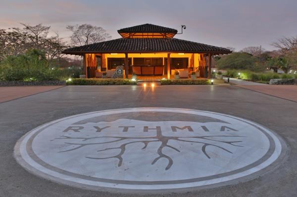 Hammocks and sculptures at Rythmia Life Advancement Center.