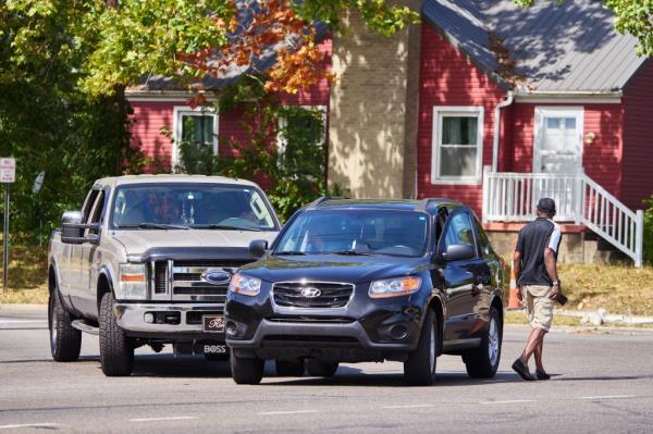 A car accident involving a Haitian driver witnessed by The Post while discussing road safety with residents on Friday