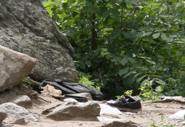 A photo of the crime scene of an explosion wher<em></em>e the young tourist foot was injured inside Central Park at East 60th Street near 5th Avenue.