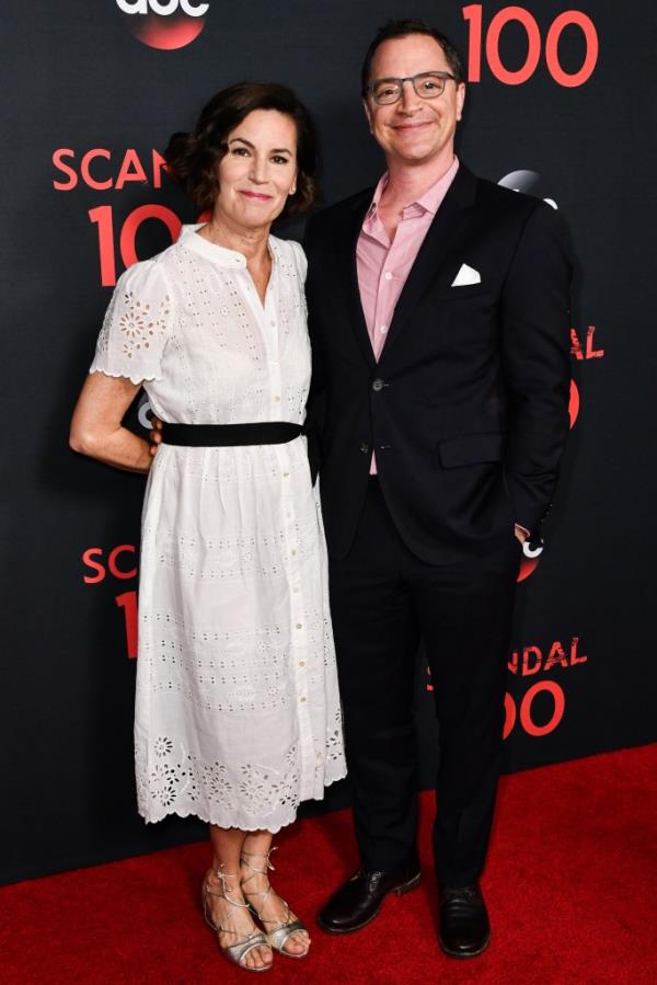 Joshua Malina and Melissa Merwin on the red carpet of 