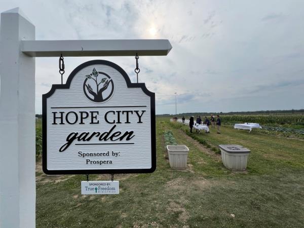 Nearly 60 people dined in the Grafton Correctio<em></em>nal Institution's garden space.