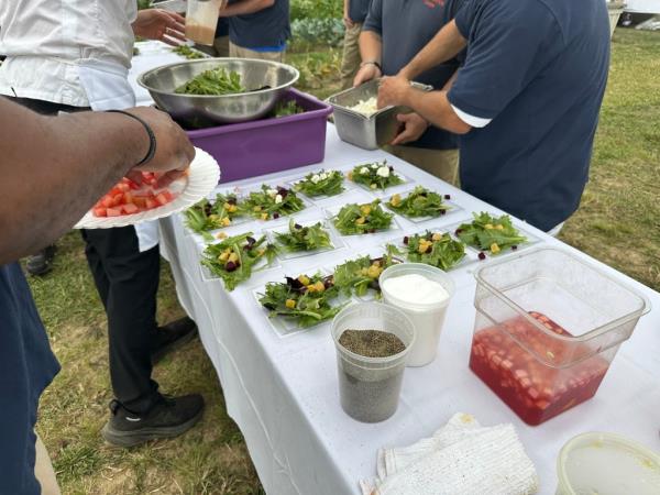 The Dinner on the Yard event let the public enjoy a five-course meal with vegetables grown by prisoners.
