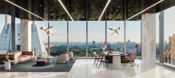 Inside the “boutique” tower at 125 W. 57th St.