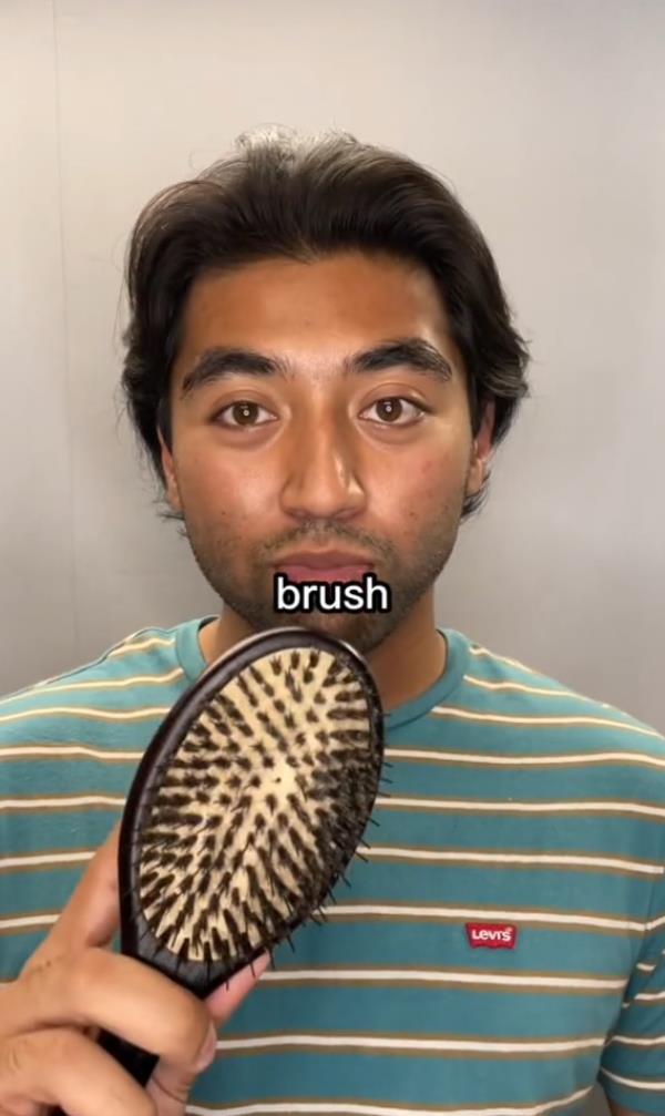 One shampoo-free TikToker advises buying a board whistle brush, a wooden wide-tooth comb, and a shower filter.