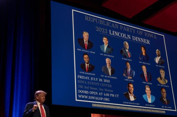 Trump was one of 13 GOP presidential candidates to address the gathering.