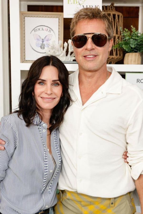 Courteney Cox and Brad Pitt at Rock4EB 2024.