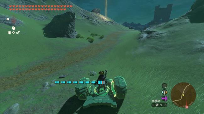 l<em></em>ink finding a fallen Star Fragment in The Legend of Zelda: Tears of the Kingdom.