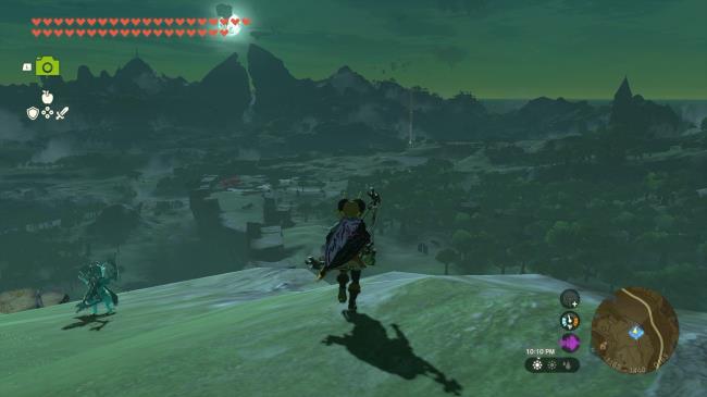 A Star Fragment falling at night in The Legend of Zelda: Tears of the Kingdom