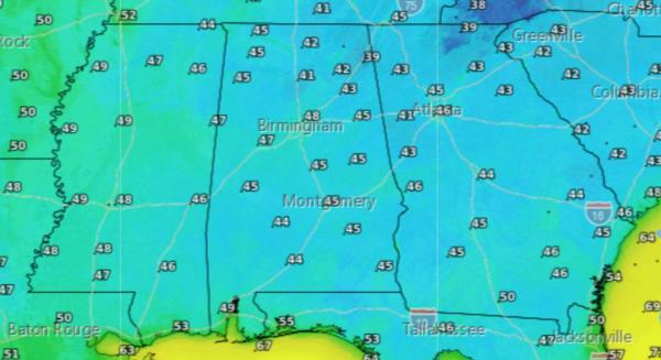 Mo<em></em>nday morning lows