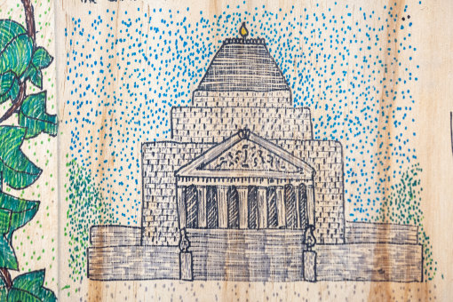 Melbourne’s Shrine of Remembrance is close to the new Anzac underground railway station.