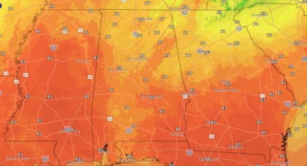 Tuesday forecast highs