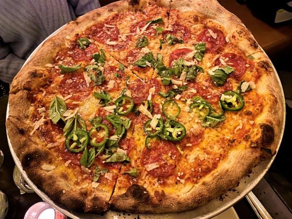 Hot ho<em></em>ney pizza at Slim's Pizzeria in Mountain Brook, Ala.