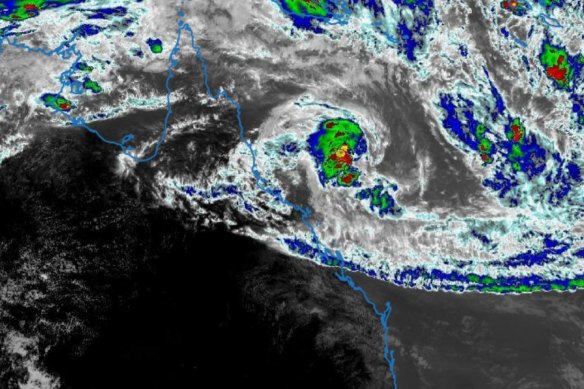 Tropical Cyclone Kirrily is forming off the Queensland coast and is expected to hit on Thursday.